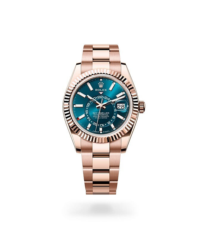 Rolex- Sky-Dweller Everose / Bleu / Huître