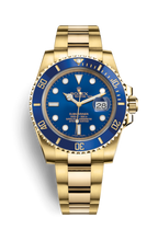 Charger l&#39;image dans la galerie, ROLEX Submariner Date Or Jaune / Bleu / Cerachrom 116618lb-0003