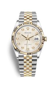 Rolex Datejust 36 Stainless Steel / Yellow Gold / Fluted / Silver Computer / Jubilee