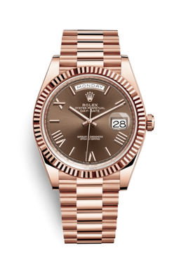 Rolex Day-Date 40 Everose / Chocolate - Roman
