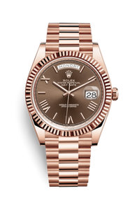 Rolex Day-Date 40 Everose / Chocolate - Roman