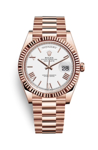 Rolex Day-Date 40 Everose / White - Roman