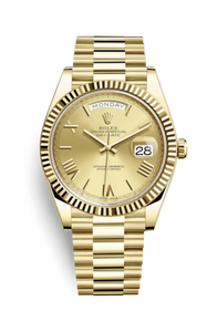 Rolex Day-Date 40 Yellow Gold / Champagne - Roman