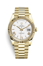 Charger l&#39;image dans la galerie, Rolex Day-Date 40 Yellow Gold / White - Roman