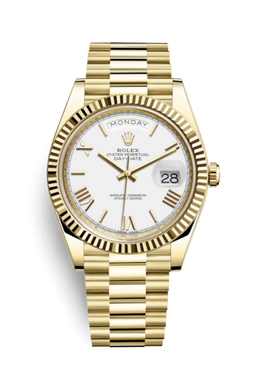 Rolex Day-Date 40 Yellow Gold / White - Roman