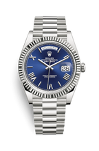Charger l&#39;image dans la galerie, Rolex Day-Date 40 White Gold / Blue - Roman
