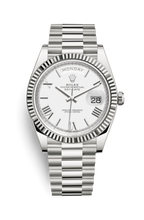 Charger l&#39;image dans la galerie, Rolex Day-Date 40 Or blanc / Blanc - Romain
