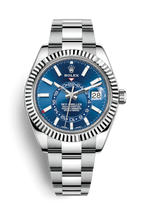Charger l&#39;image dans la galerie, Rolex Sky-Dweller Stainless Steel / White Gold / Blue