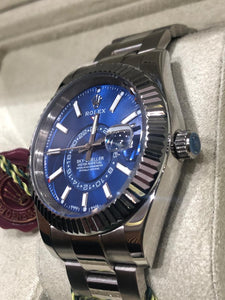 Rolex Sky-Dweller Stainless Steel / White Gold / Blue