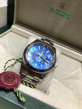 Charger l&#39;image dans la galerie, Rolex Sky-Dweller Stainless Steel / White Gold / Blue