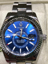 Charger l&#39;image dans la galerie, Rolex Sky-Dweller Stainless Steel / White Gold / Blue