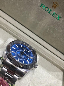 Rolex Sky-Dweller Stainless Steel / White Gold / Blue