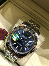 Charger l&#39;image dans la galerie, Rolex Datejust 41 Acier Inoxydable Cannelé / Jubilé / Bleu  126334-0002