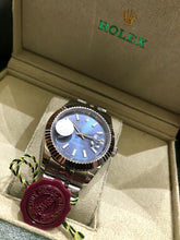 Charger l&#39;image dans la galerie, Rolex Datejust 41 Acier Inoxydable Cannelé / Jubilé / Bleu  126334-0002