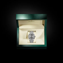 Charger l&#39;image dans la galerie, Rolex Datejust 41 acier inoxydable cannelé / jubilé / rhodium foncé