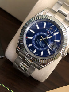 Rolex Sky-Dweller Stainless Steel / White Gold / Blue
