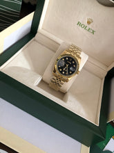 Charger l&#39;image dans la galerie, Rolex Datejust 36 Yellow Gold Fluted / Jubilee / Black Computer