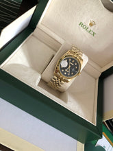 Charger l&#39;image dans la galerie, Rolex Datejust 36 Yellow Gold Fluted / Jubilee / Black Computer