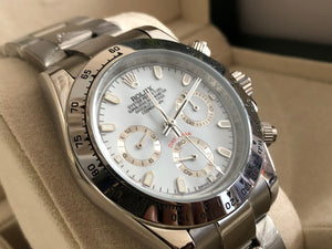 Rolex Cosmograph Daytona Acier / Blanc