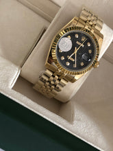 Charger l&#39;image dans la galerie, Rolex Datejust 36 Yellow Gold Fluted / Jubilee / Black Computer