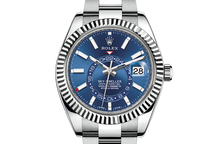 Charger l&#39;image dans la galerie, Rolex Sky-Dweller Stainless Steel / White Gold / Blue